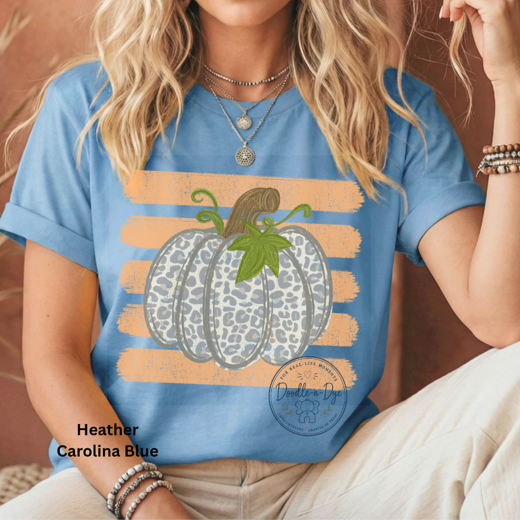 Leopard Pumpkin Shirt | Bella + Canvas® Fall T-Shirt | Cute Pumpkin Graphic Tee | Autumn Shirt for Women | Pumpkin Patch Outfit