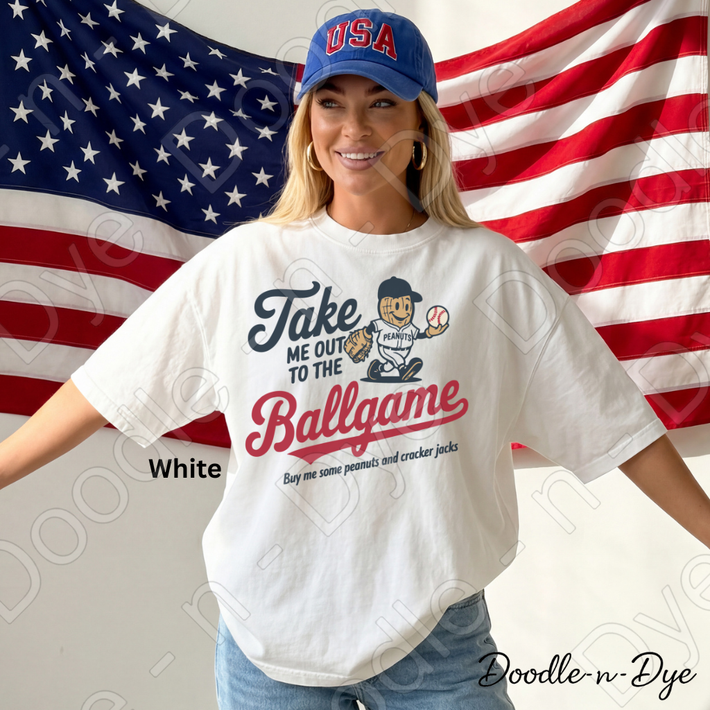 Take Me Out to the Ballgame Shirt – Baseball Peanut Comfort Colors Tee - Buy Me Some Cracker Jacks T-Shirt