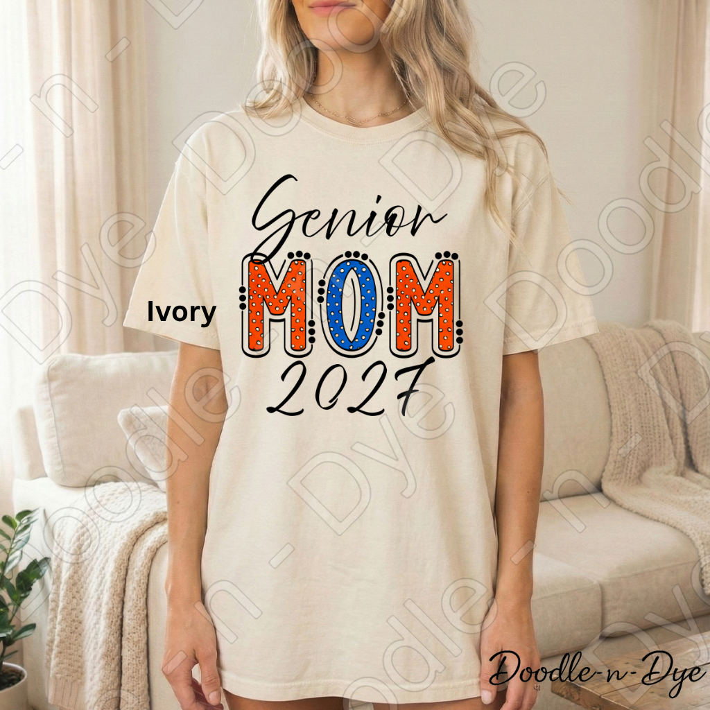 Senior Mom 2027 Shirt | Original Comfort Colors® T-Shirt | Class of 2027 Mom Tee | Graduation Mom Shirt | Proud Senior Mom Gift