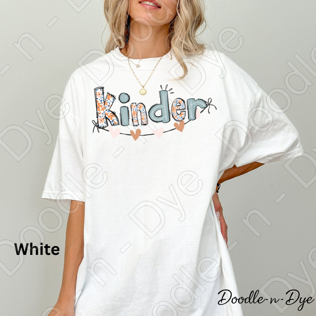 Kinder Teacher Shirt – Comfort Colors Kindergarten Tee - Teacher Appreciation Gift