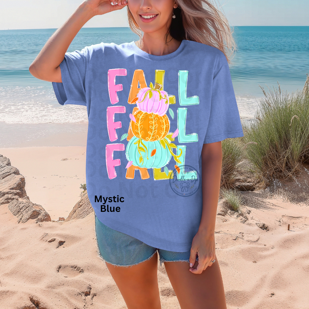 Colorful Fall Pumpkin Shirt | Bright Autumn Graphic Tee | Cute Pumpkin Shirt | Comfort Colors® 1717 Fall T-Shirt | Cozy Fall Outfit