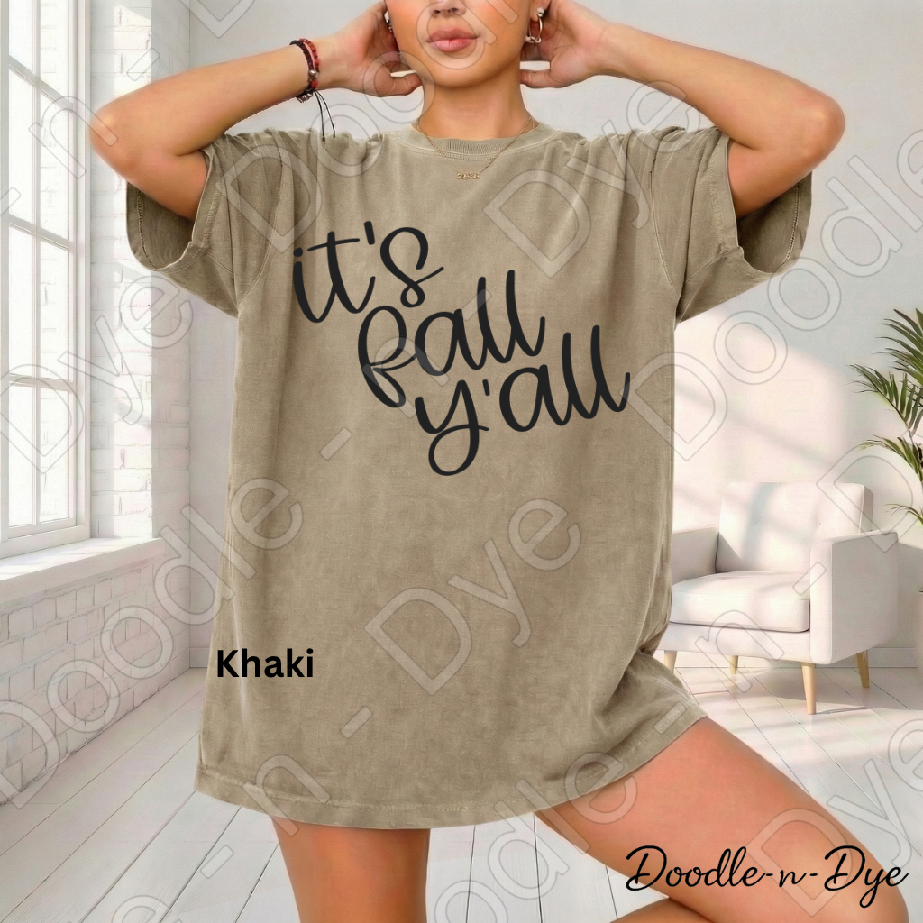 It's Fall Y'all Shirt, Minimalist Fall Tee, Comfort Colors 1717, Autumn Graphic Tee, Cozy Fall Shirt, Pumpkin Season Tee