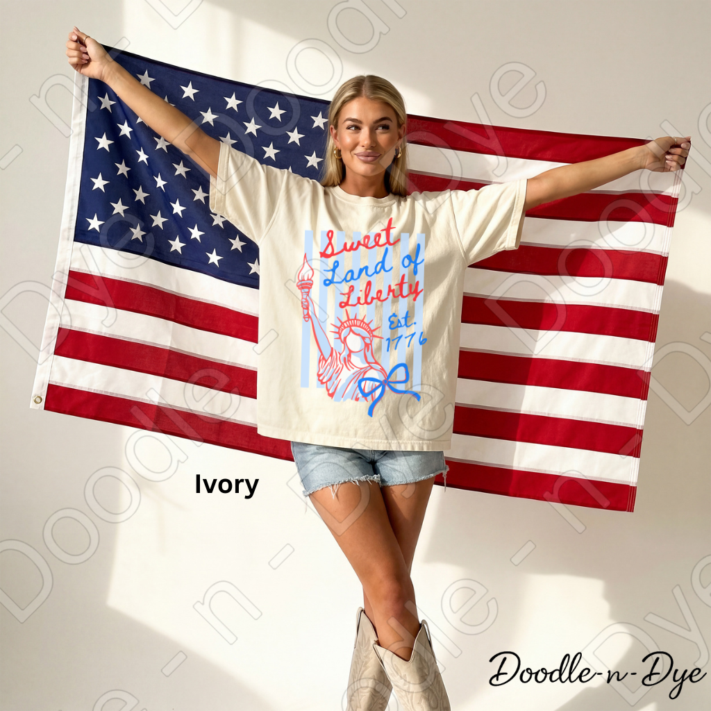 Sweet Land of Liberty Shirt – Patriotic Comfort Colors 1717 Tee - July 4th T-Shirt