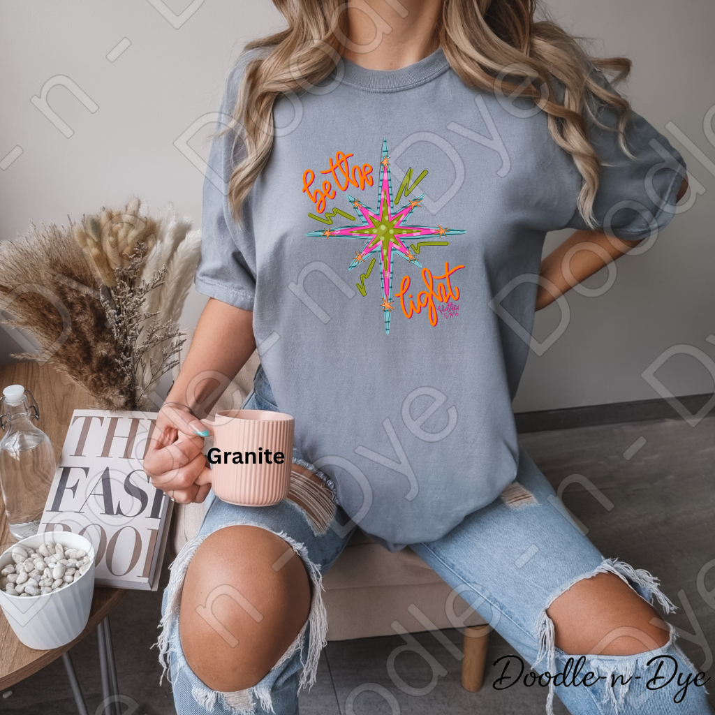 Be the Light Christian Shirt, Matthew 5:14-16 Tee, Retro Faith Shirt, Comfort Colors 1717, Colorful Christian Graphic Tee, Religious Inspirational Gift