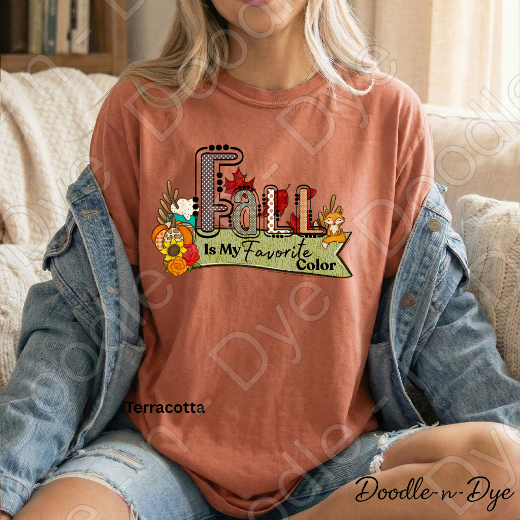 Fall Is My Favorite Color Shirt | Original Comfort Colors Fall Tee | Cozy Autumn Graphic Shirt | Pumpkin & Fox Fall Shirt | Farmhouse Fall Tee