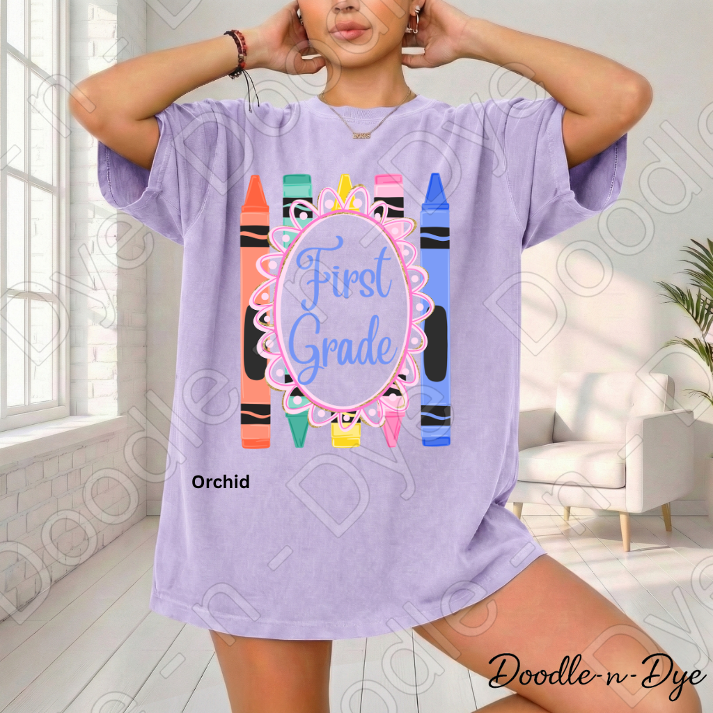 First Grade Teacher Shirt, First Grade Comfort Colors Teacher Tee, Grade Level First Grade Teacher Shirt, Elementary Teacher Gift, Back to School Teacher Tee