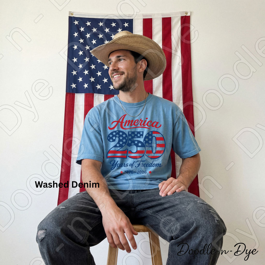 Patriotic July 4th Comfort Colors Tee, 250 Year of Freedom Shirt, 250th America Anniversary T-Shirt