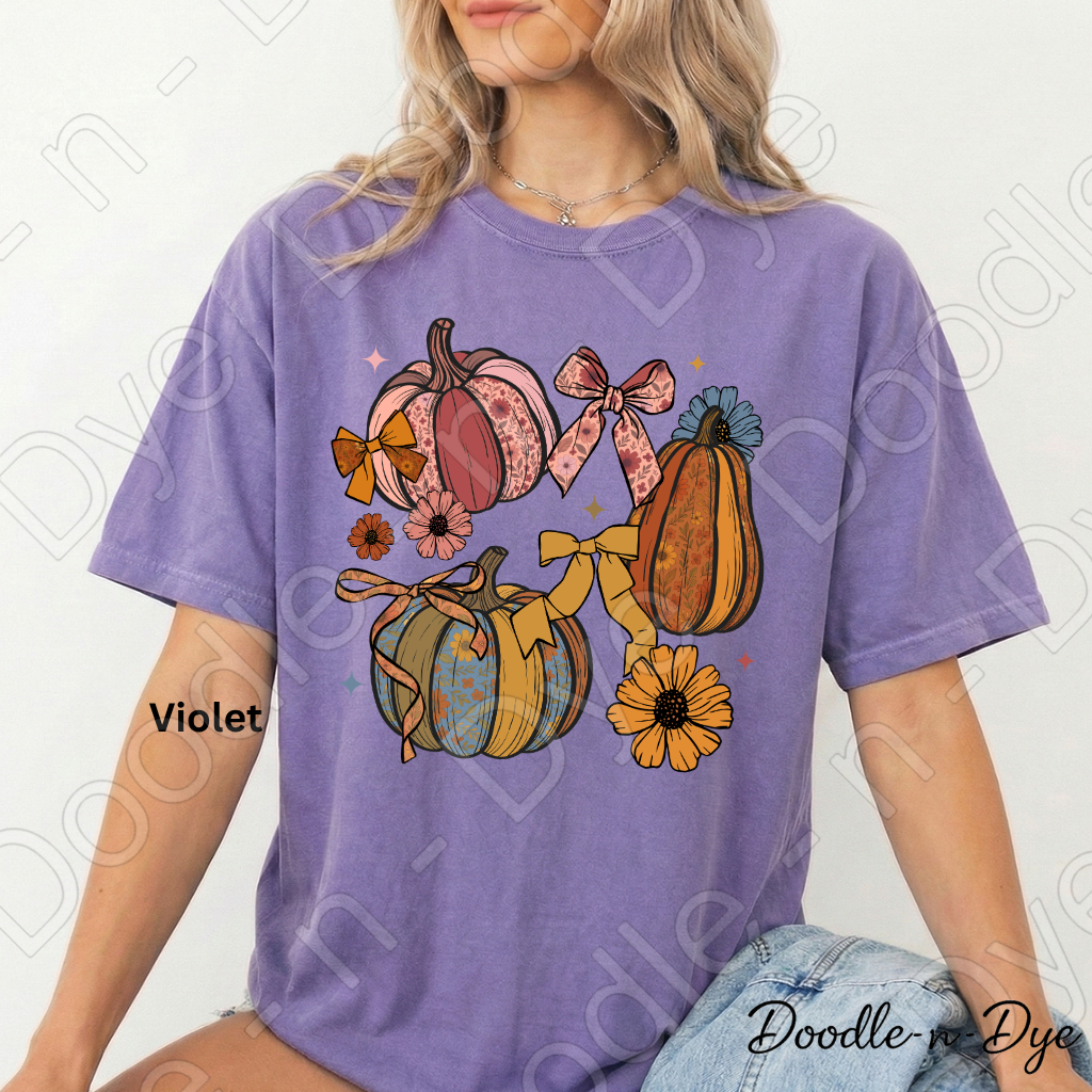 Shabby Chic Pumpkin Shirt, Farmhouse Fall Tee, Comfort Colors Pumpkin Shirt, Coquette Autumn Shirt, Floral Pumpkin Graphic Tee