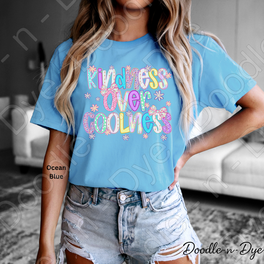 Inspirational Kindness Shirt, Bella & Canvas Tee, Kindness Over Coolness, Positive Message T-Shirt