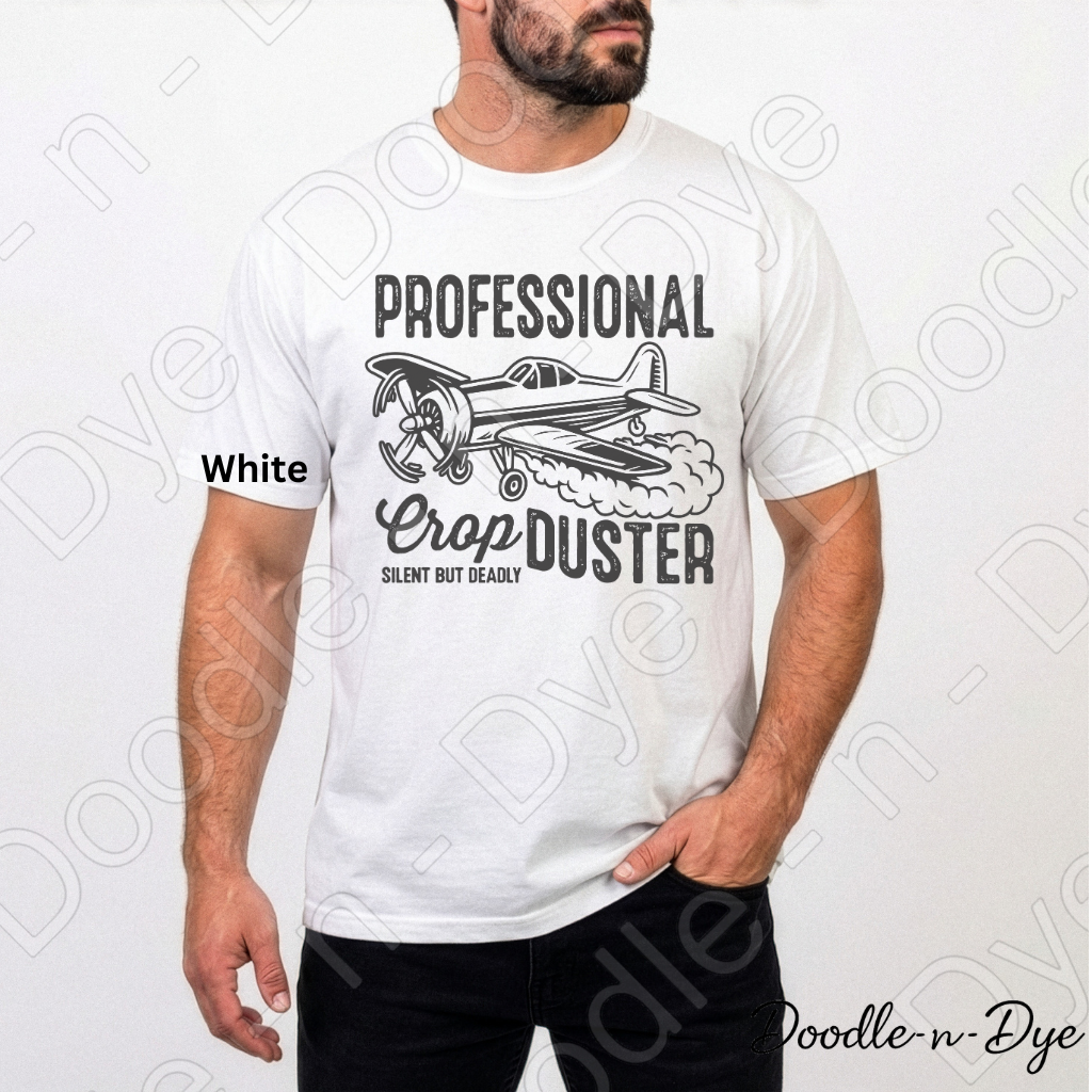 Funny Dad Shirt – Professional Crop Duster Comfort Colors Tee - Father's Day T-Shirt