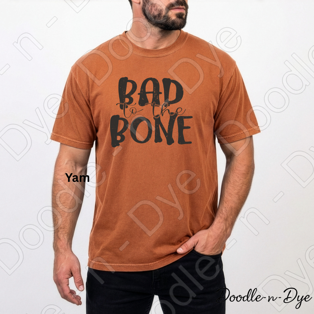 Bad to the Bone Halloween Shirt | Funny Skeleton Comfort Colors® T-Shirt | Cute Spooky Season Graphic Tee | Halloween Pun Unisex Shirt