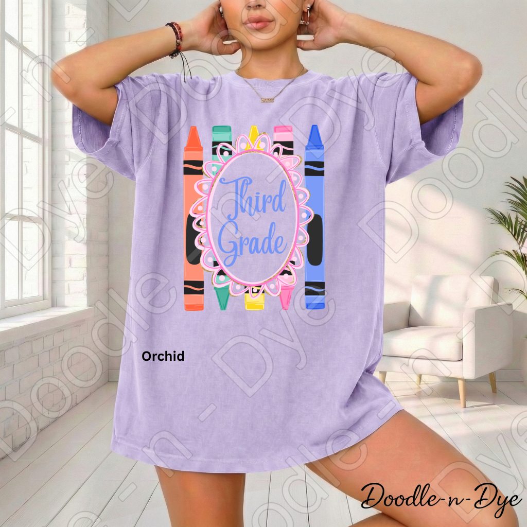 Third Grade Teacher Shirt, Third Grade Comfort Colors Teacher Tee, Grade Level Third Grade Teacher Shirt, Elementary Teacher Gift, Back to School Teacher Tee