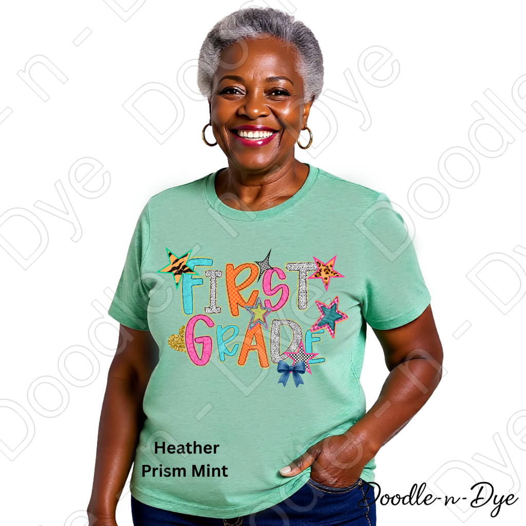 First Grade Teacher Bella & Canvas Tee, Back to School Teacher & Student Tee, Meet‑the‑Teacher & Classroom Photos, Beginning of School First Grade Teacher Shirt, Gift for Teacher