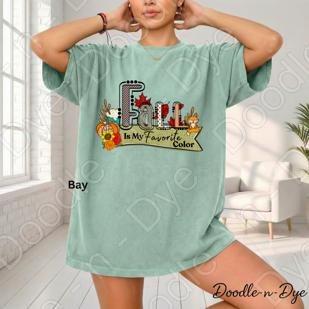 Fall Is My Favorite Color Shirt | Original Comfort Colors Fall Tee | Cozy Autumn Graphic Shirt | Pumpkin & Fox Fall Shirt | Farmhouse Fall Tee