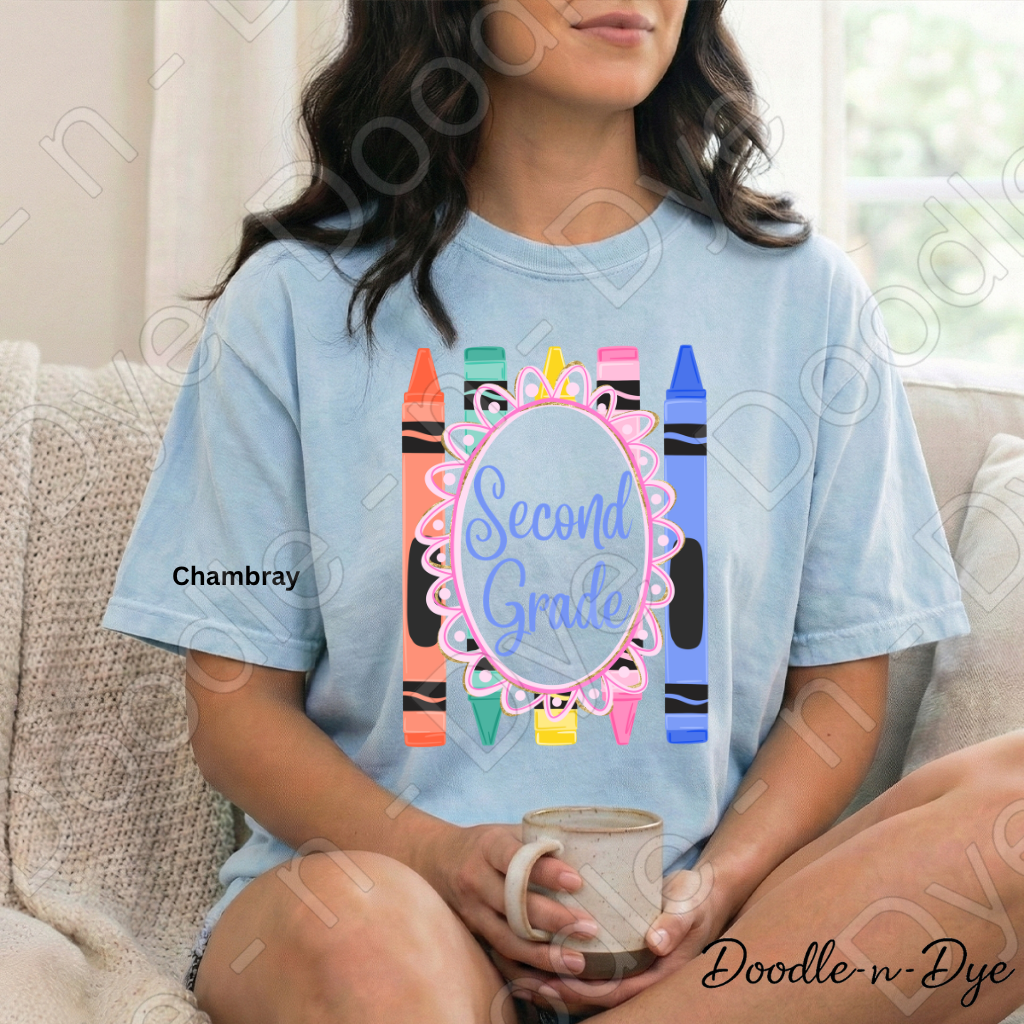 Second Grade Teacher Shirt, Second Grade Comfort Colors Teacher Tee, Grade Level Second Grade Teacher Shirt, Elementary Teacher Gift, Back to School Teacher Tee