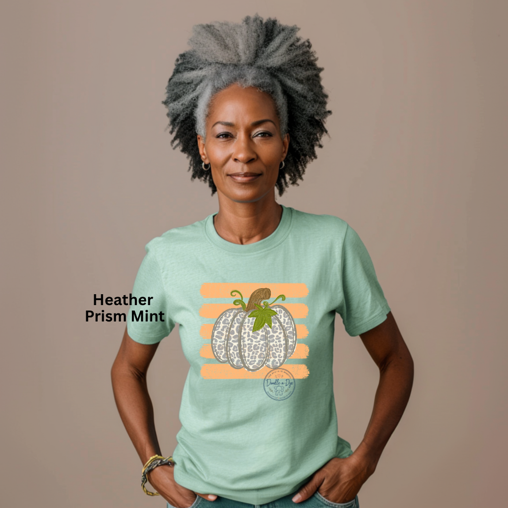 Leopard Pumpkin Shirt | Bella + Canvas® Fall T-Shirt | Cute Pumpkin Graphic Tee | Autumn Shirt for Women | Pumpkin Patch Outfit