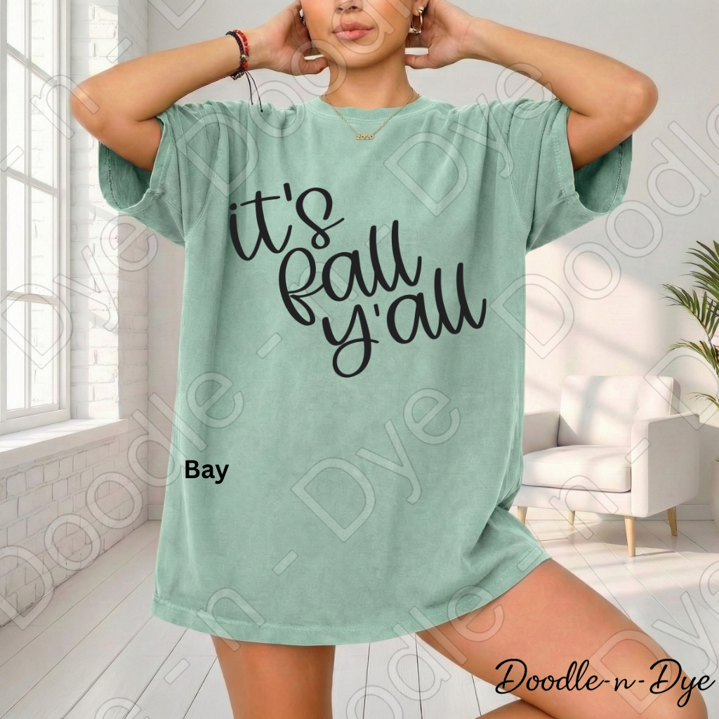 It's Fall Y'all Shirt, Minimalist Fall Tee, Comfort Colors 1717, Autumn Graphic Tee, Cozy Fall Shirt, Pumpkin Season Tee