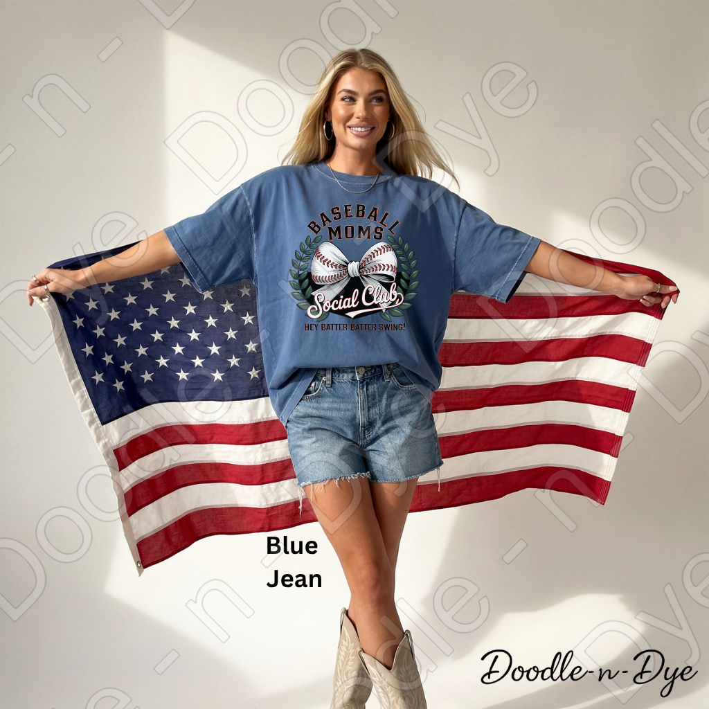 Baseball Moms Comfort Colors Tee, Moms Social Club Baseball Shirt, Hey Batter Batter Shirt, Baseball Moms Graphic, Baseball Moms Social Club T-Shirt