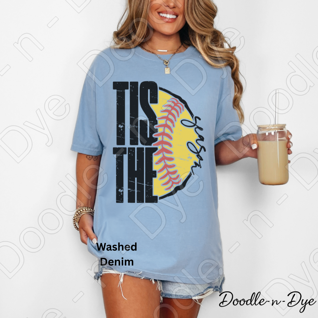 Tis the Season Softball Shirt, Comfort Colors Tee, Softball Season, Ballpark Mom Life, Gift for Her