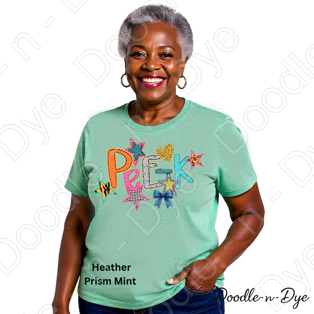 Teacher Pre-K Bella+Canvas Tee, Back to School Shirt, Beginning of School Teacher T-Shirt, Matching Team Teacher Tee, Staff Shirt, Educator's Back to School Matching Tshirt