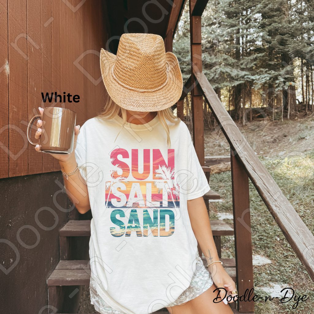 Sun Salt Sand Shirt – Tropical Comfort Colors Beach Tee - Summer Vacation T-Shirt