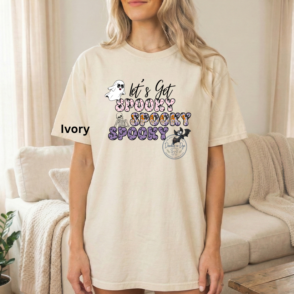Let's Get Spooky Spooky Spooky Shirt | Original Halloween Ghost Tee | Comfort Colors® 1717 Cute Halloween Shirt | Spooky Season Tee