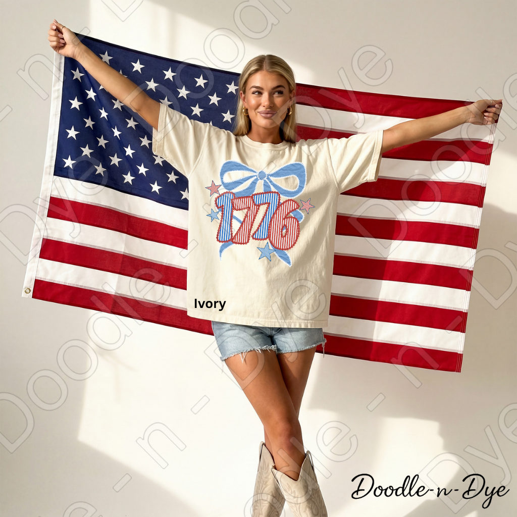 1776 Patriotic Shirt, USA 1776 Comfort Colors Tee, Fourth of July Shirt, America Coquette Bow Shirt, Patriotic Graphic Tee, Independence Day Shirt, 250th USA Anniversary