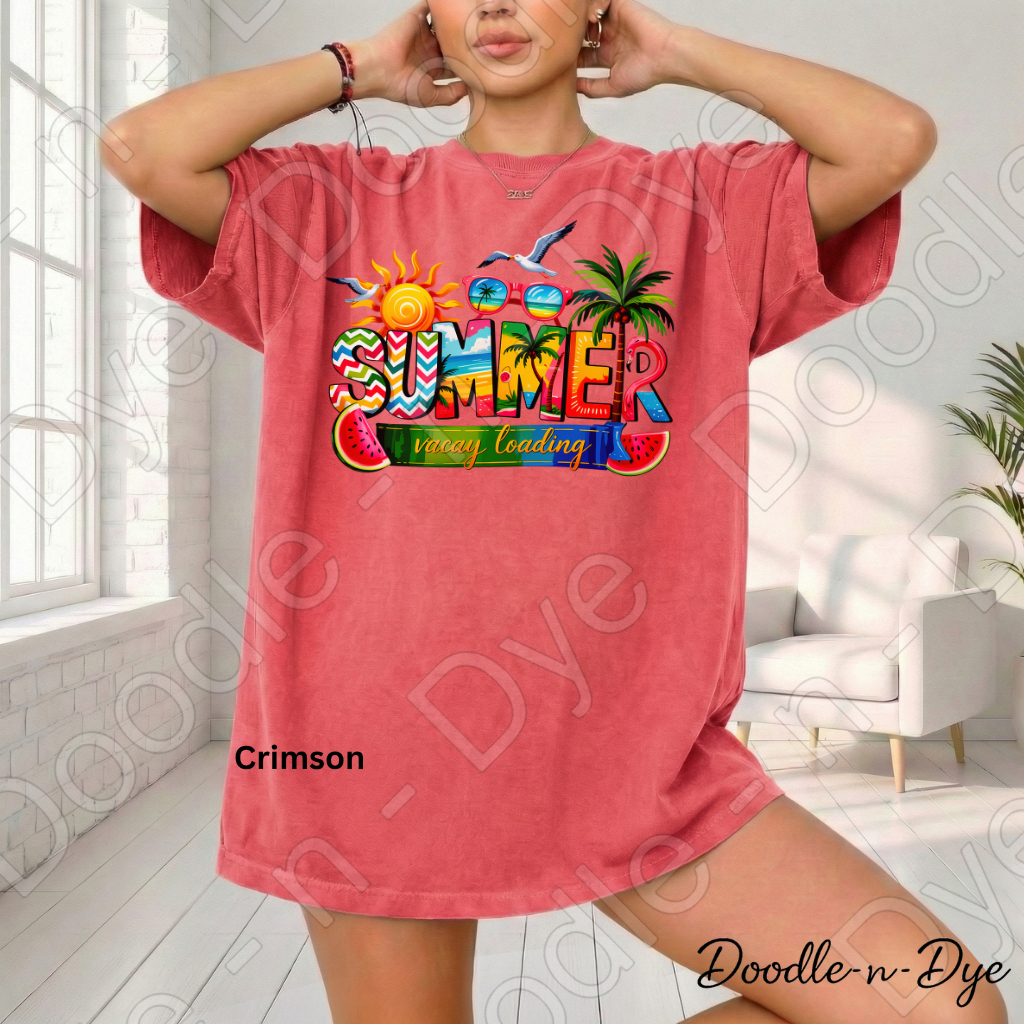 Teacher Summer Vacation Loading Tee, Vacay Loading Comfort Colors Shirt, Mom Summer Tshirt, Teacher & Mom Summer Tee, Summer Shirt for Teachers