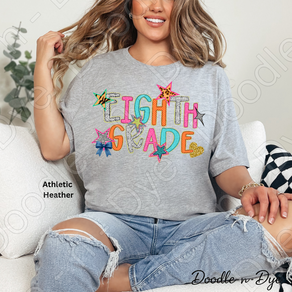 Eighth Grade Teacher Bella & Canvas Tee, Back to School Teacher & Student Tee, Meet‑the‑Teacher & Classroom Photos, Beginning of School Eighth Grade Teacher Shirt, Grade Level Gift for Teacher