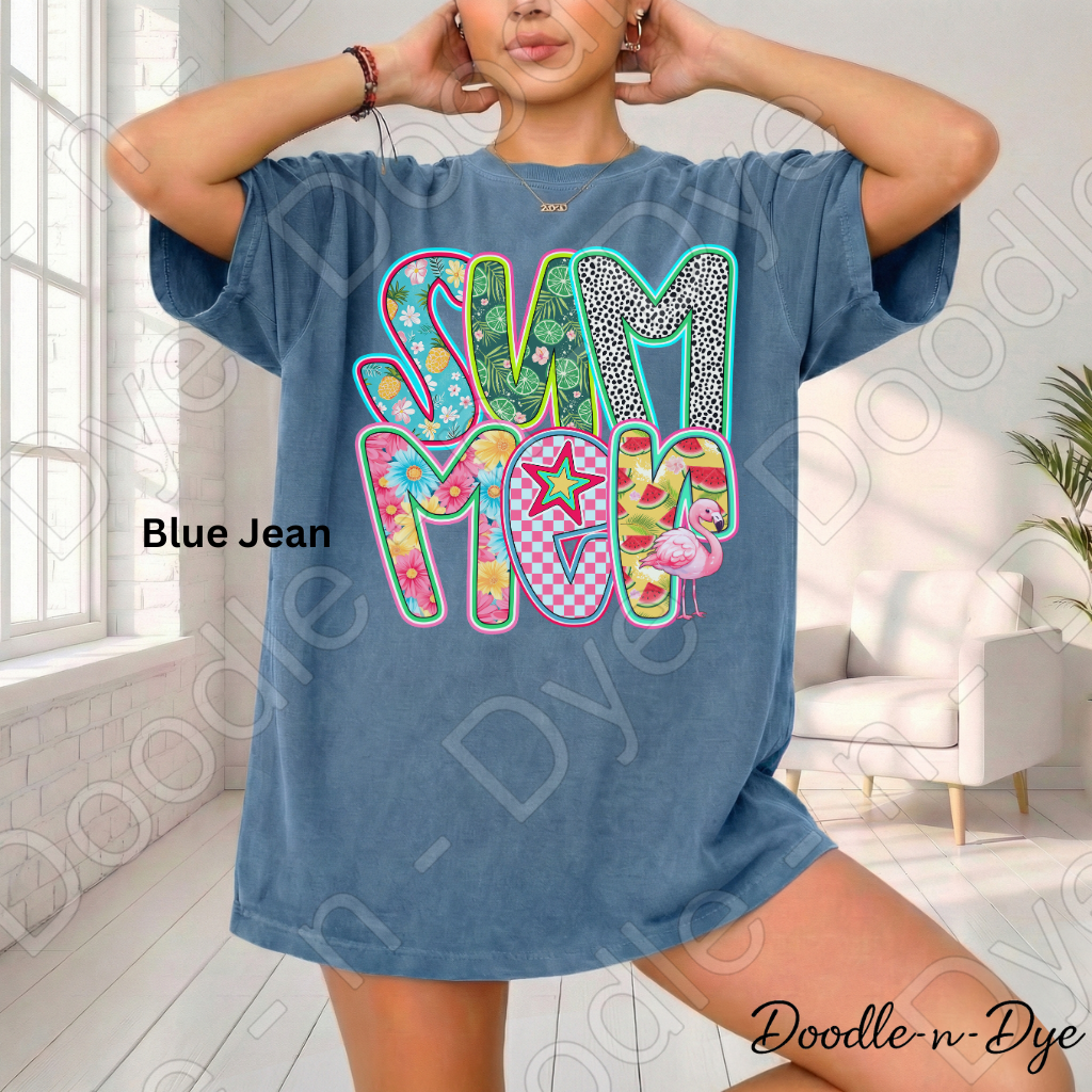 Summer Pattern Shirt – Colorful Comfort Colors Flamingo Tee - Gift for Her - Teacher Appreciation