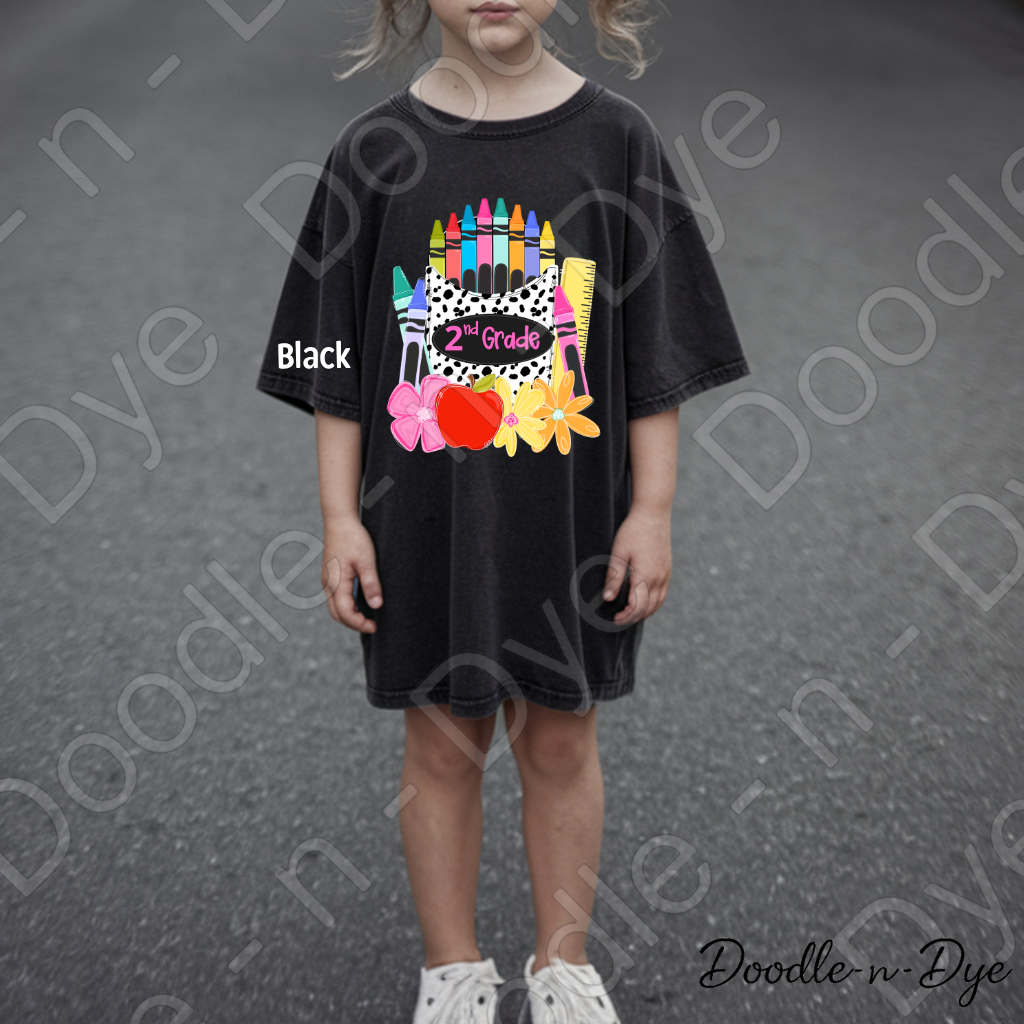 Youth Crayon Box Comfort Colors Tee, Back to School Kids Shirt, Cute Classroom Photo Outfit, Colorful Crayon Box Tee, Beginning of School Student Shirt