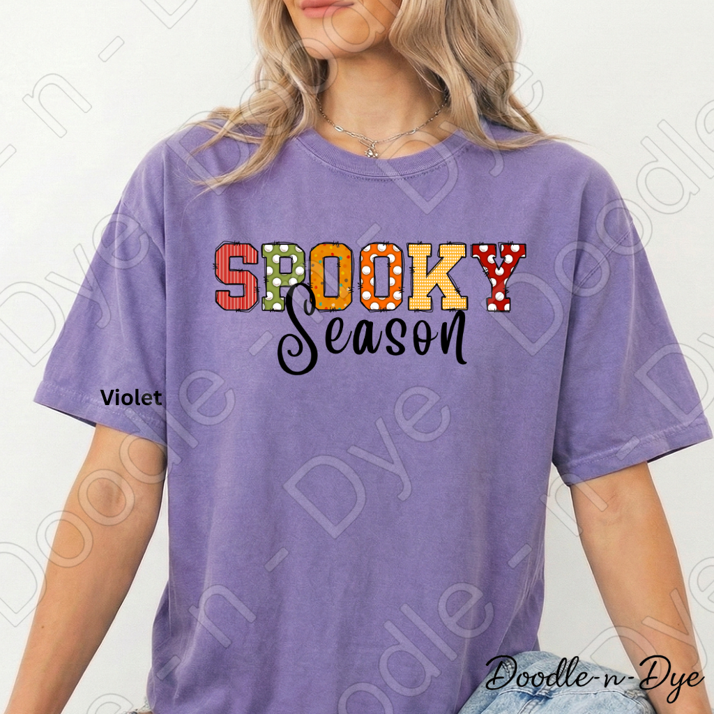 Spooky Season Shirt | Doodle-n-Dye Original | Comfort Colors 1717 Halloween Tee | Cute Fall Graphic Shirt | Pumpkin Halloween Shirt