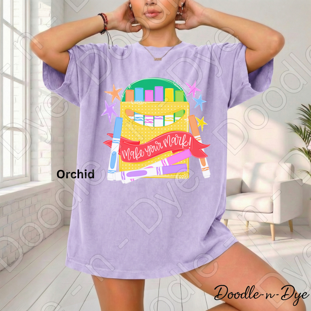 Make Your Mark Teacher Shirt | Comfort Colors 1717 Graphic Tee | Colorful School Shirt | Art Teacher Gift | Creative Classroom Tee