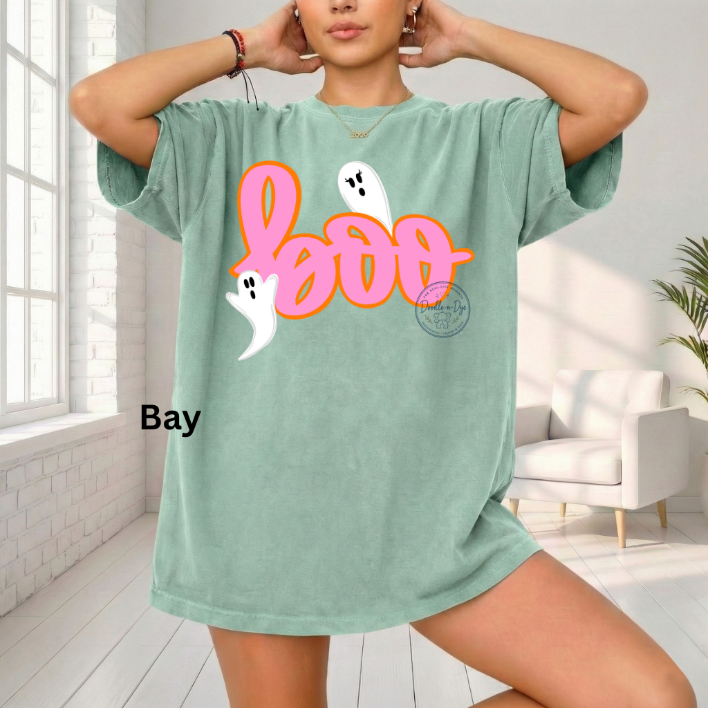 Boo Ghost Shirt | Comfort Colors® 1717 Halloween T-Shirt | Cute Ghost Graphic Tee | Spooky Season Shirt | Boutique Halloween Shirt, Fall Ghost Tee
