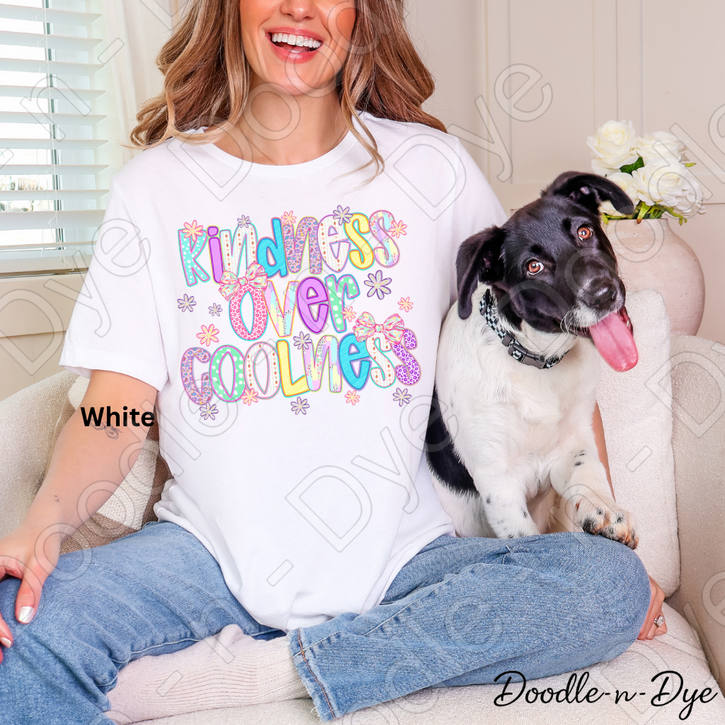 Inspirational Kindness Shirt, Bella & Canvas Tee, Kindness Over Coolness, Positive Message T-Shirt