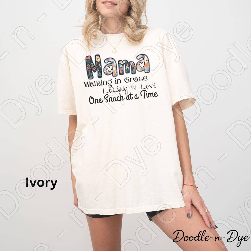 Mama Walking in Grace Shirt – Faith‑Inspired Comfort Colors Tee - Mother's Day Gift for Mom