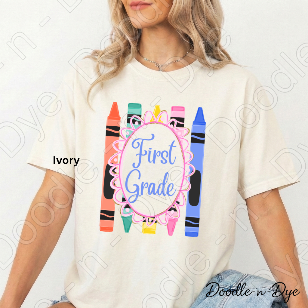 First Grade Teacher Shirt, First Grade Comfort Colors Teacher Tee, Grade Level First Grade Teacher Shirt, Elementary Teacher Gift, Back to School Teacher Tee