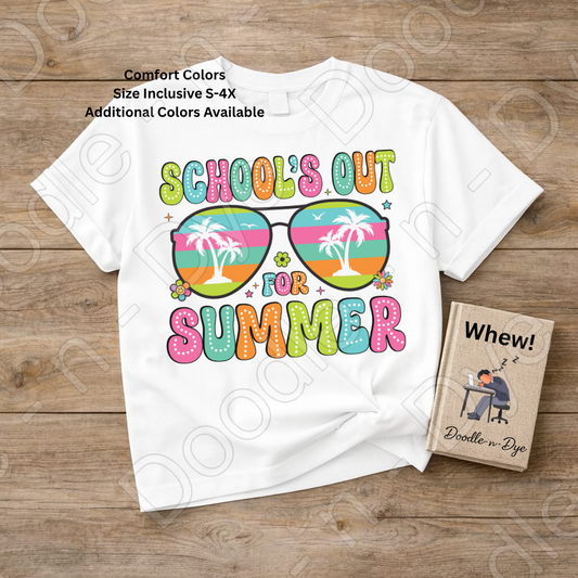 School's Out for Summer Teacher Tee, Comfort Colors Shirt, End of School Teacher Tee, Summer Break Teacher Tee, Gift for Teacher, Teacher Appreciation