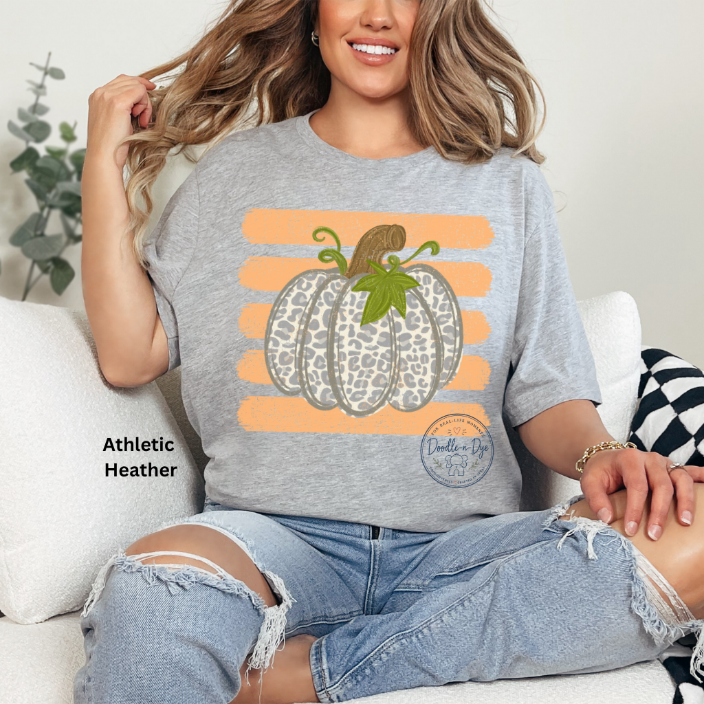 Leopard Pumpkin Shirt | Bella + Canvas® Fall T-Shirt | Cute Pumpkin Graphic Tee | Autumn Shirt for Women | Pumpkin Patch Outfit