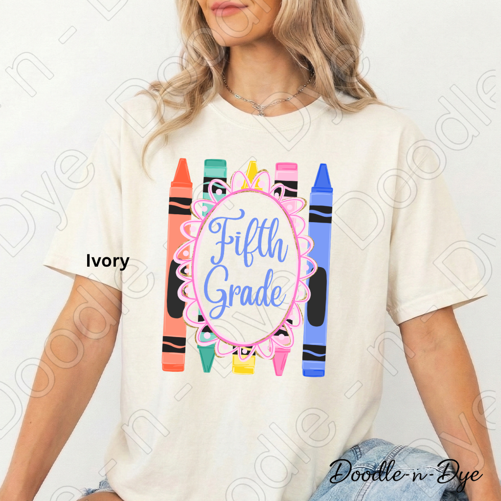 Fifth Grade Teacher Shirt, Fifth Grade Comfort Colors Teacher Tee, Grade Level Fifth Grade Teacher Shirt, Elementary Teacher Gift, Back to School Teacher Tee
