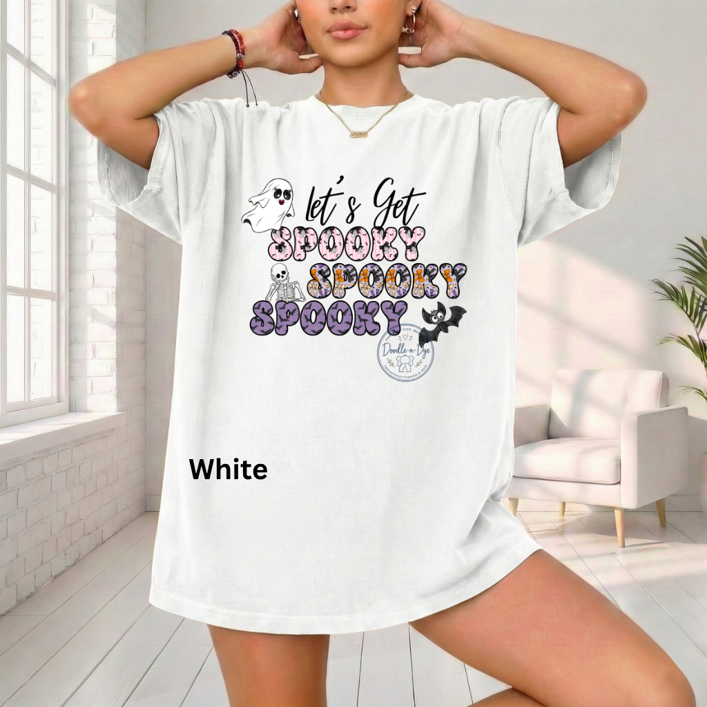 Let's Get Spooky Spooky Spooky Shirt | Original Halloween Ghost Tee | Comfort Colors® 1717 Cute Halloween Shirt | Spooky Season Tee