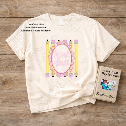 Second Grade Teacher Shirt, Second Grade Comfort Colors Teacher Tee, Grade Level Second Grade Teacher Shirt, Teacher Gift, Back to School Teacher Tee