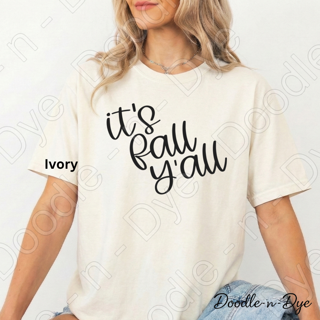 It's Fall Y'all Shirt, Minimalist Fall Tee, Comfort Colors 1717, Autumn Graphic Tee, Cozy Fall Shirt, Pumpkin Season Tee