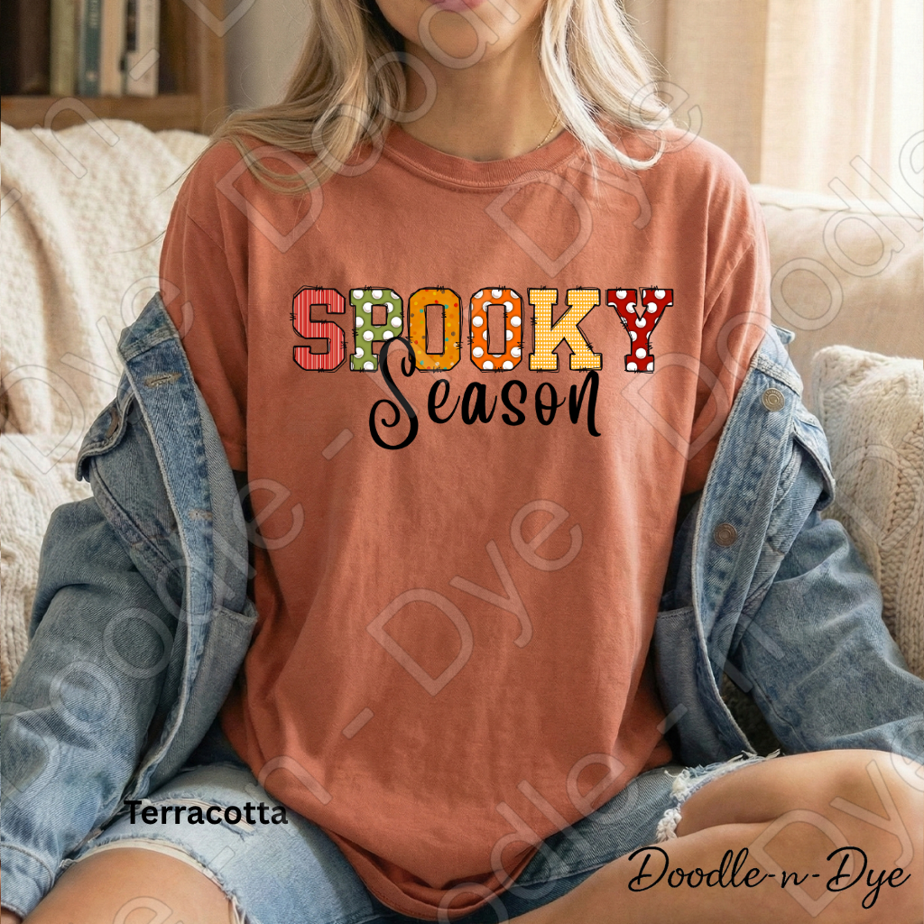 Spooky Season Shirt | Doodle-n-Dye Original | Comfort Colors 1717 Halloween Tee | Cute Fall Graphic Shirt | Pumpkin Halloween Shirt