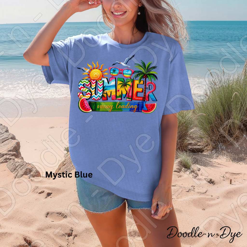 Teacher Summer Vacation Loading Tee, Vacay Loading Comfort Colors Shirt, Mom Summer Tshirt, Teacher & Mom Summer Tee, Summer Shirt for Teachers