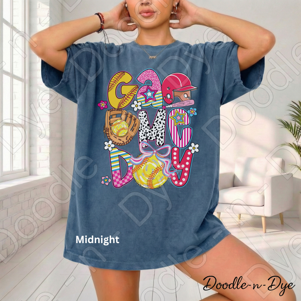 Game Day Softball Comfort Colors Tee, Game Day Tee for Mom, Game Day Shirt for Players, Gift for Mom, Gift for Her, Team Shirt