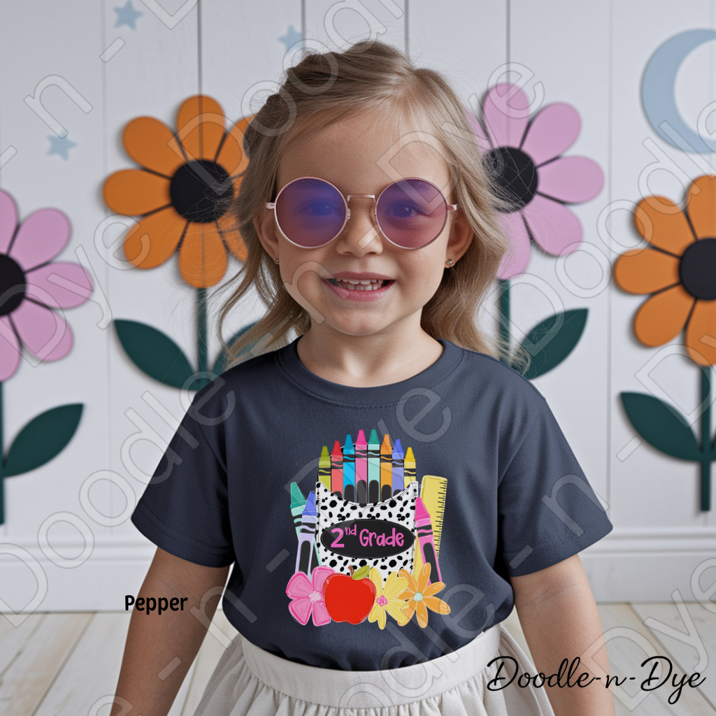 Youth Crayon Box Comfort Colors Tee, Back to School Kids Shirt, Cute Classroom Photo Outfit, Colorful Crayon Box Tee, Beginning of School Student Shirt