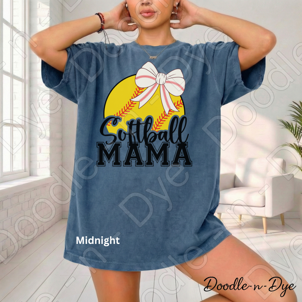 Softball Mama Comfort Colors Tee, Softball Mom Shirt, Game Day Softball Mama Shirt, Softball Season T-Shirt, Softball Travel Ball Tshirt