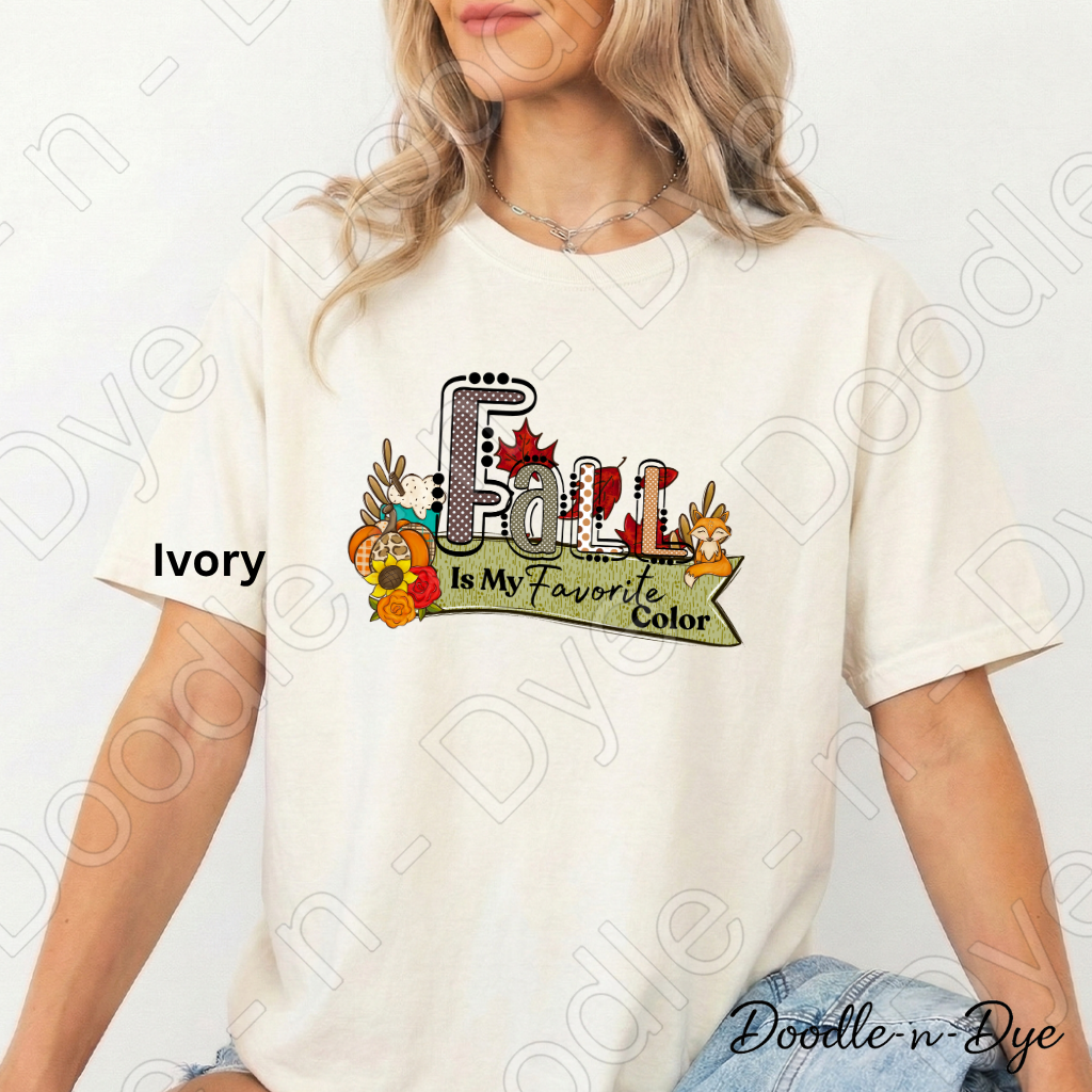 Fall Is My Favorite Color Shirt | Original Comfort Colors Fall Tee | Cozy Autumn Graphic Shirt | Pumpkin & Fox Fall Shirt | Farmhouse Fall Tee