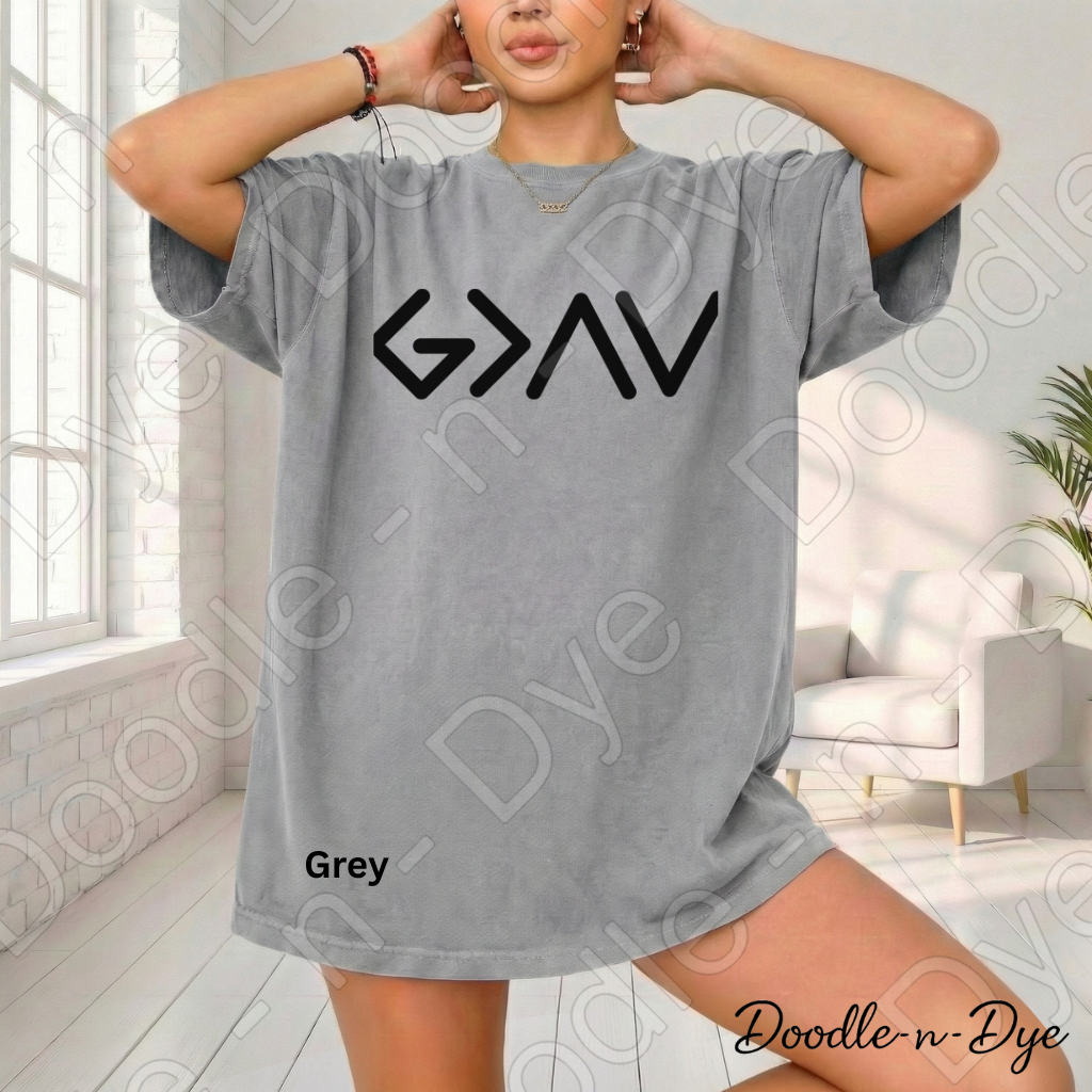 God is Greater Than the Highs and Lows Shirt, Christian God is Greater Tee, Faith-Based T-Shirt, Faith-Forward Tshirt